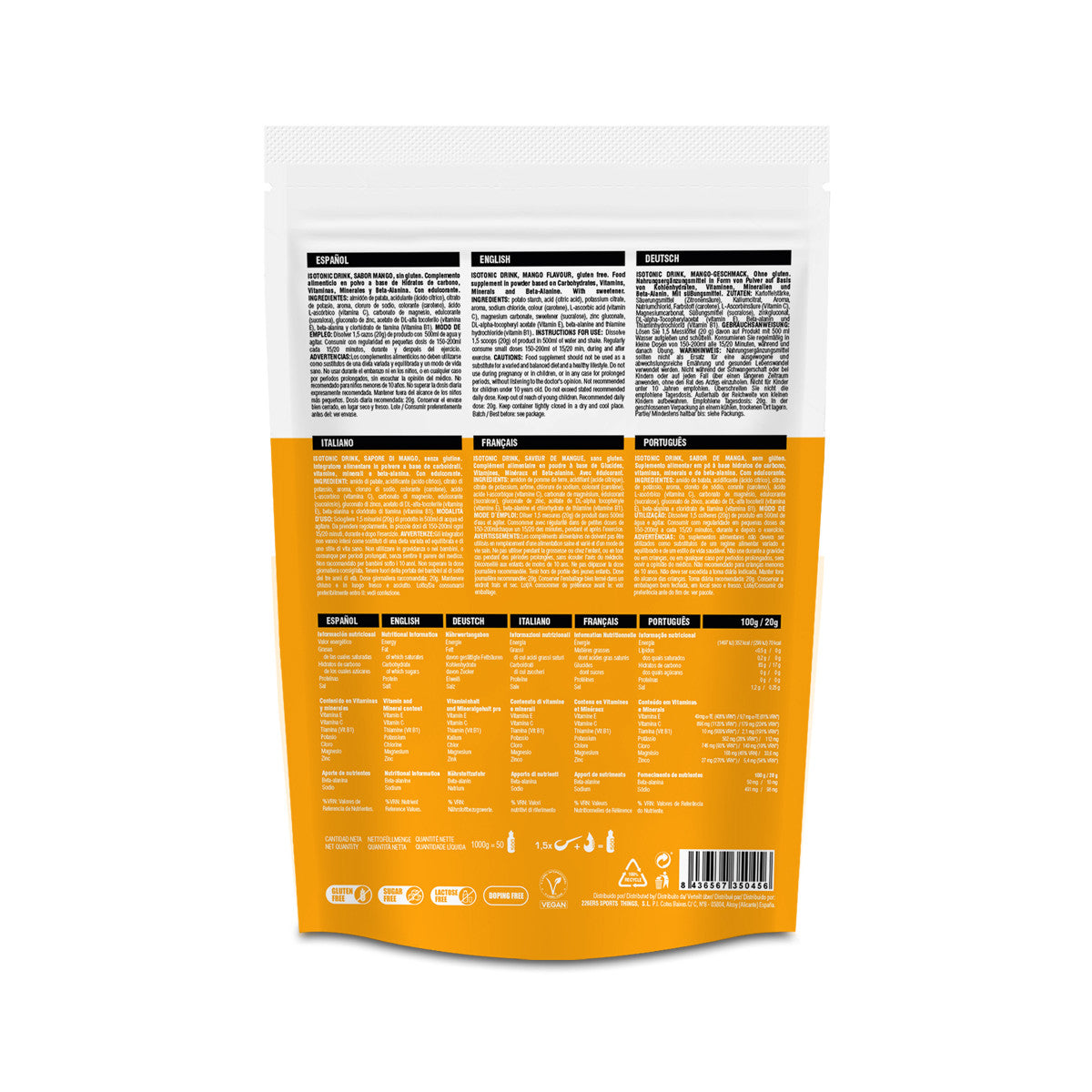226ers BOISSON ISOTONIC mangue 1KG