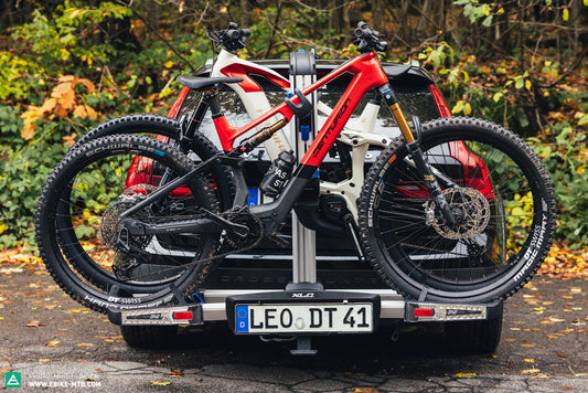 XLC VC-C08 PORTE-VÉLO ALMADA WORK-E PLIABLE POUR 2 E-BIKES AVEC ADAPTATEUR POUR CADRE