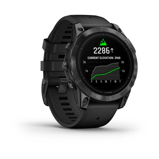 Montre Garmin Epix Pro Gen 2 Standard Edition | 47 mm Gray avec bracelet noir.