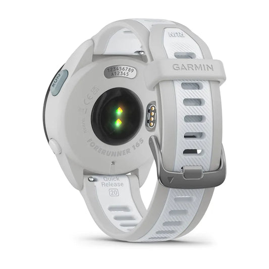 Forerunner® 165 Music Blanc/Gris clair