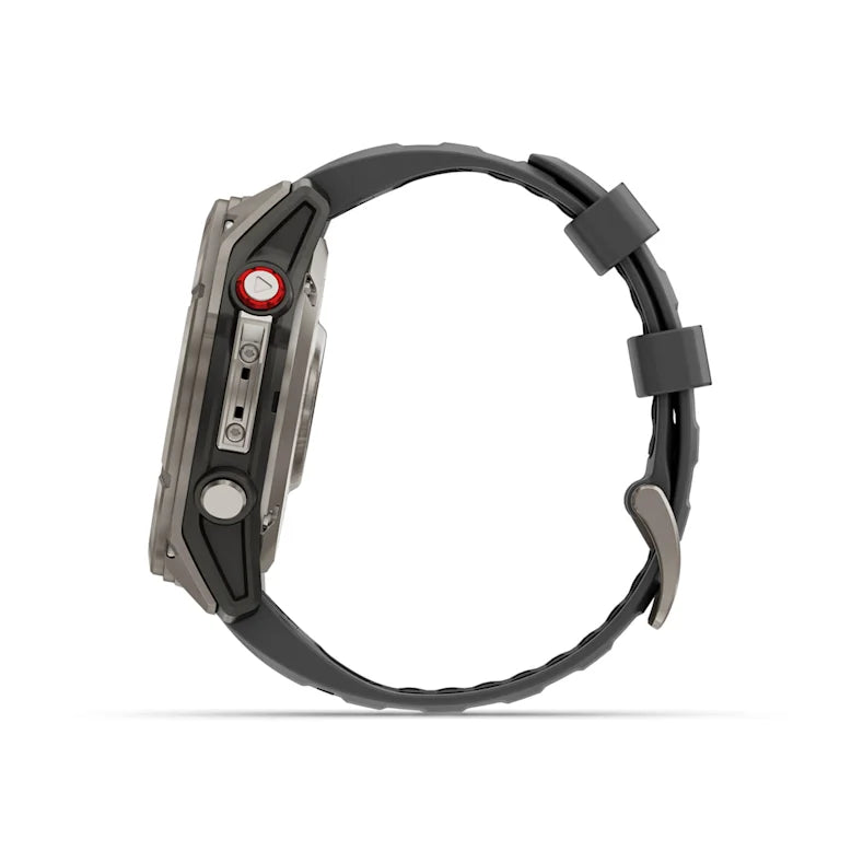 Montre GPS Garmin fēnix® 8 Pro – 51 mm, AMOLED Sapphire, Titanium avec bracelet en silicone graphite/noir