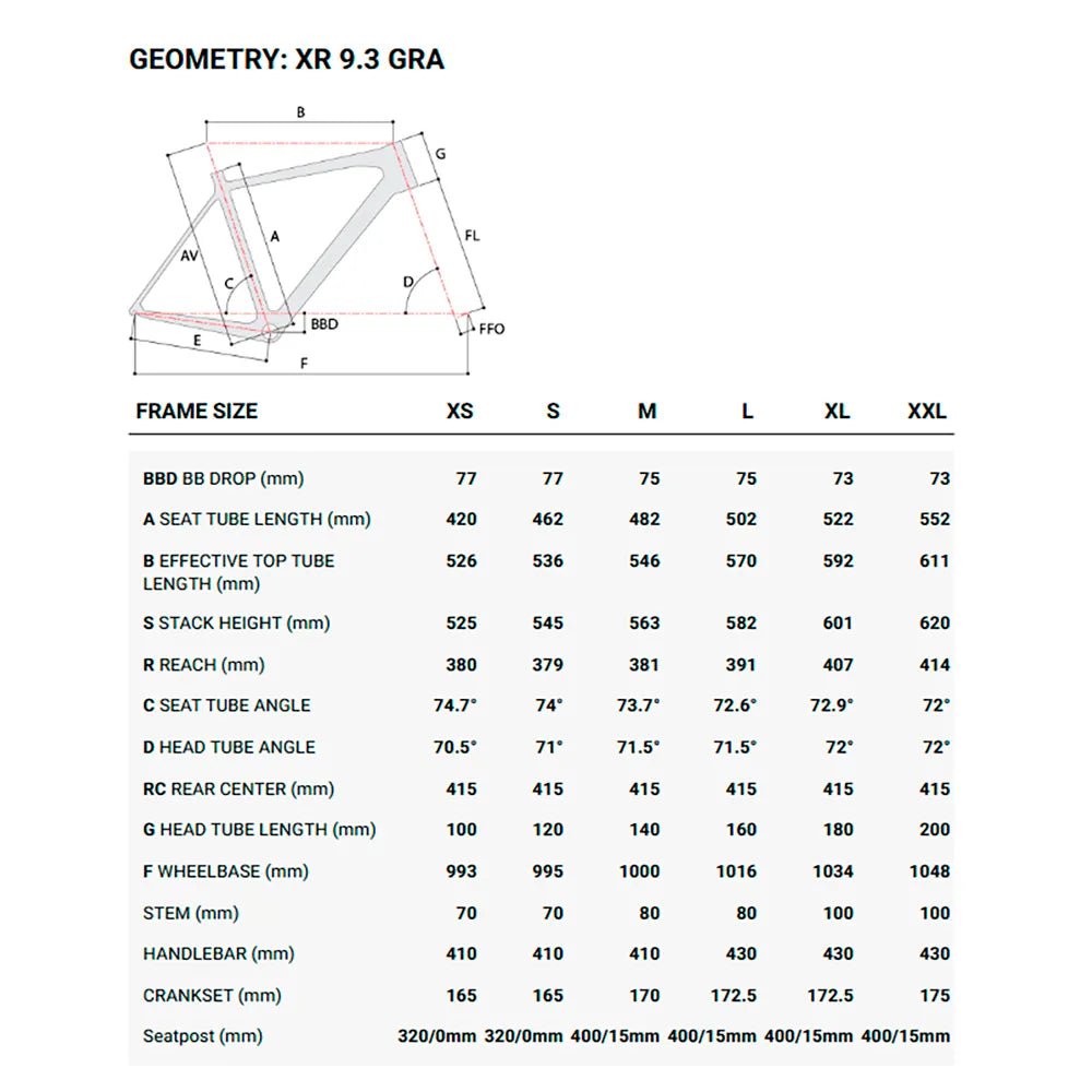 Vélo gravel carbone Superior XR 9.3 GRX – Shimano GRX 12 vitesses