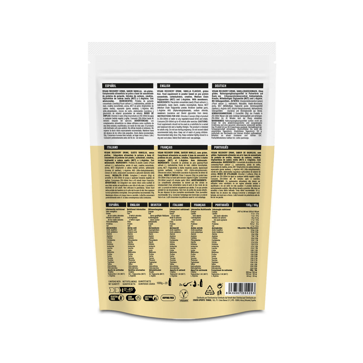 226ERS BOISSON RECUPERATION VANILLE  VEGAN 1KG