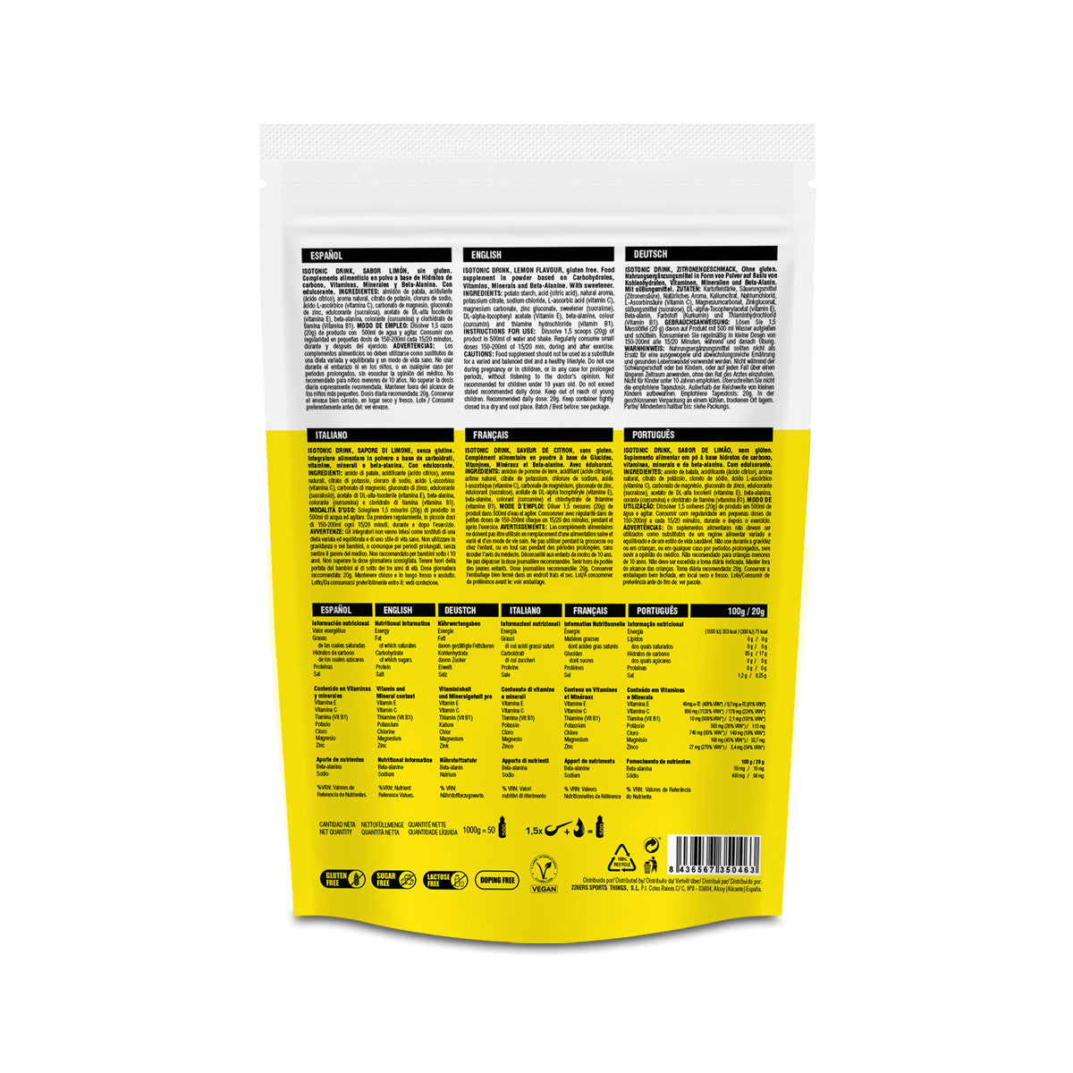 226ers BOISSON ISOTONIC  citron 1KG