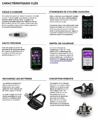 Kit Pédales Capteur de Puissance GARMIN RALLY RS/XC 210