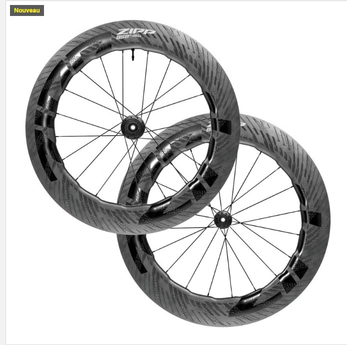 NEW Paire de roues ZIPP 858 NSW ZR1SL 12V XDR OU HG 12V 2025