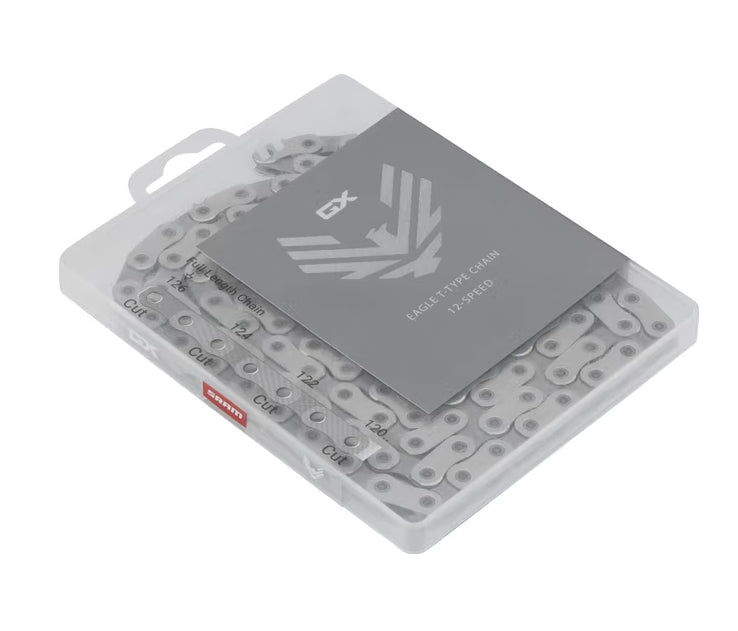 SRAM Chaîne 12V GX T-Type EAGLE 126 Maillons Argent avec PowerLock