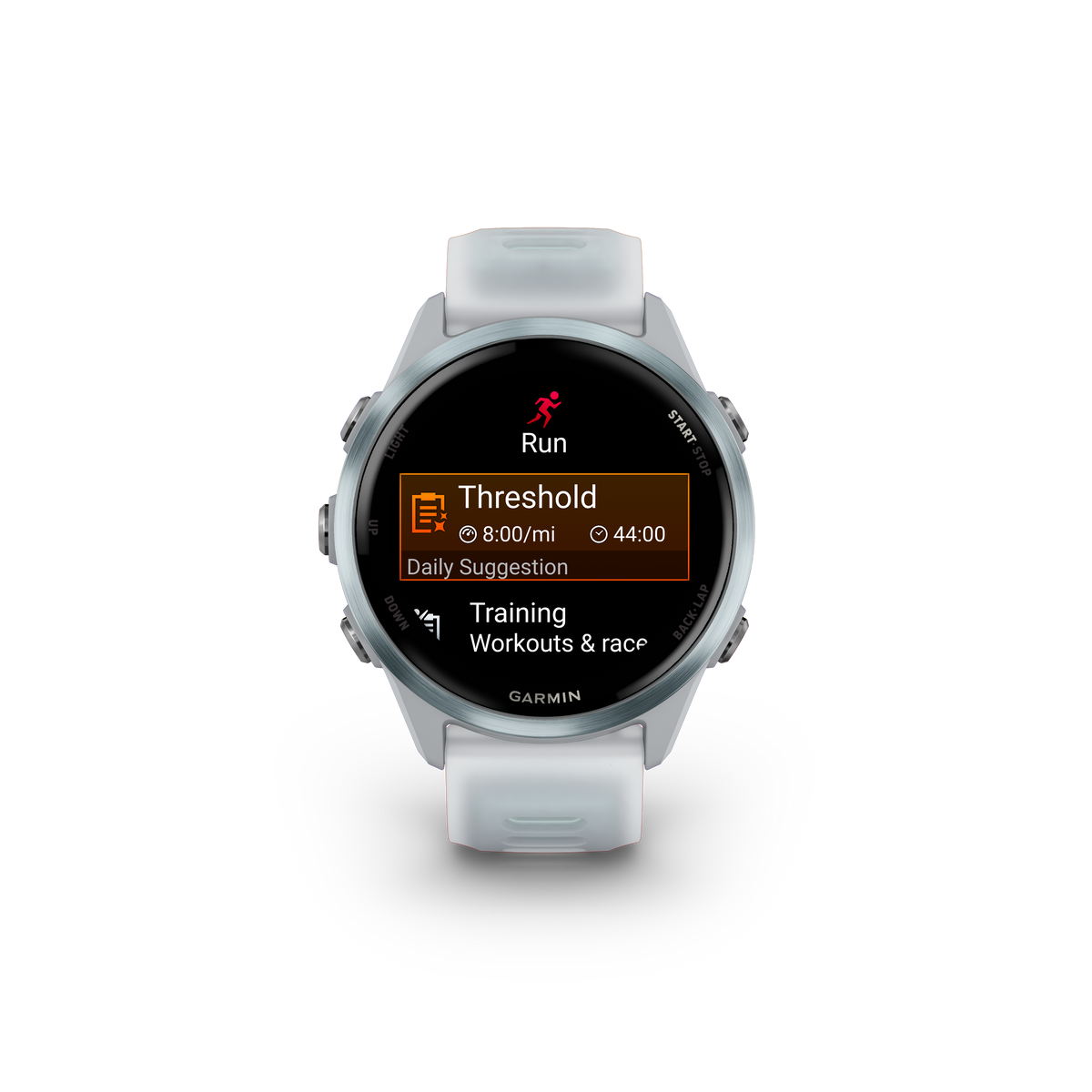 NEW  Forerunner 570 - 42mm Aluminium bleu ciel avec bracelet blanc translucide/bleu ciel