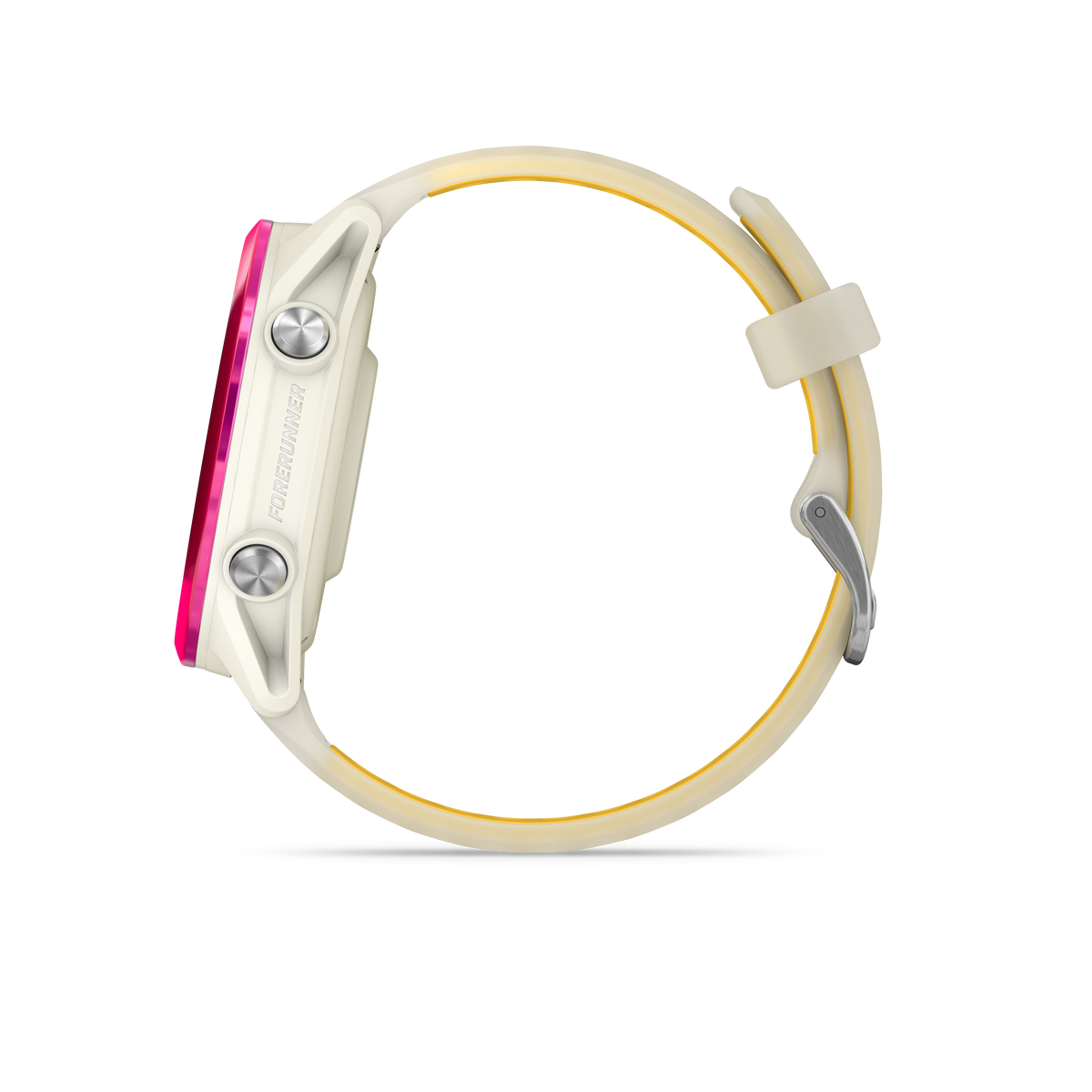 NEW  Forerunner 570 - 42mm Aluminium rose avec bracelet ivoire translucide/orange