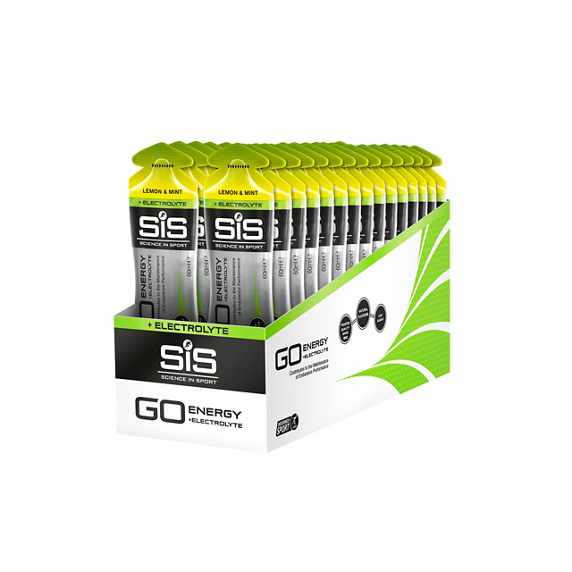 Gel énergétique SIS Go Energy + Electrolyte MENTHE -CITRON BOITE DE 30 GELS DE 60ML .