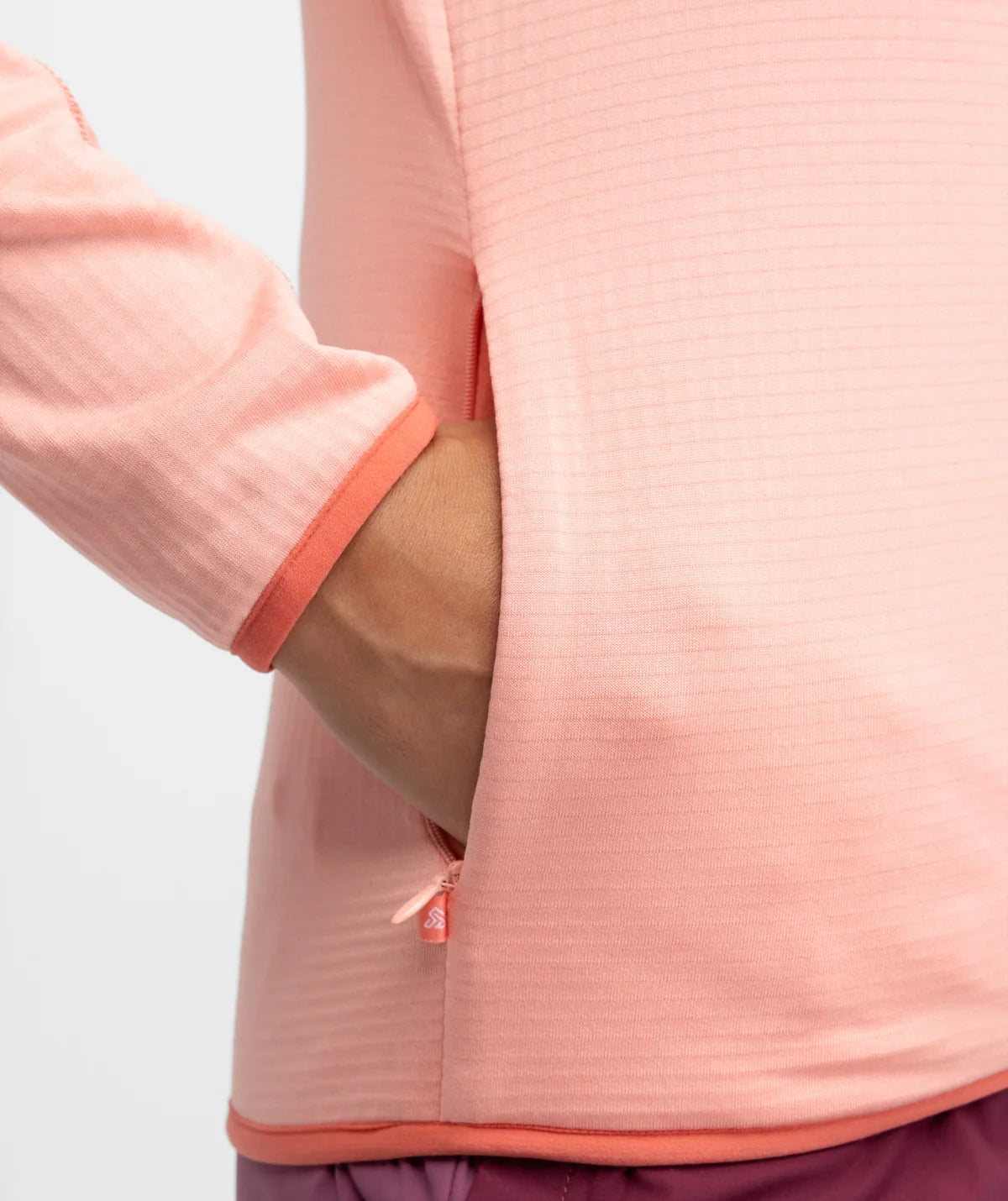 Veste polaire légère à capuche randonnée femme Ember Pink