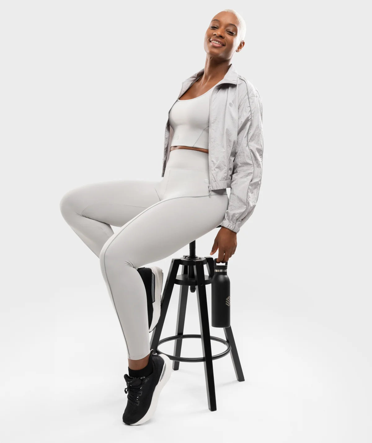 Legging running femme Lume Light Gray