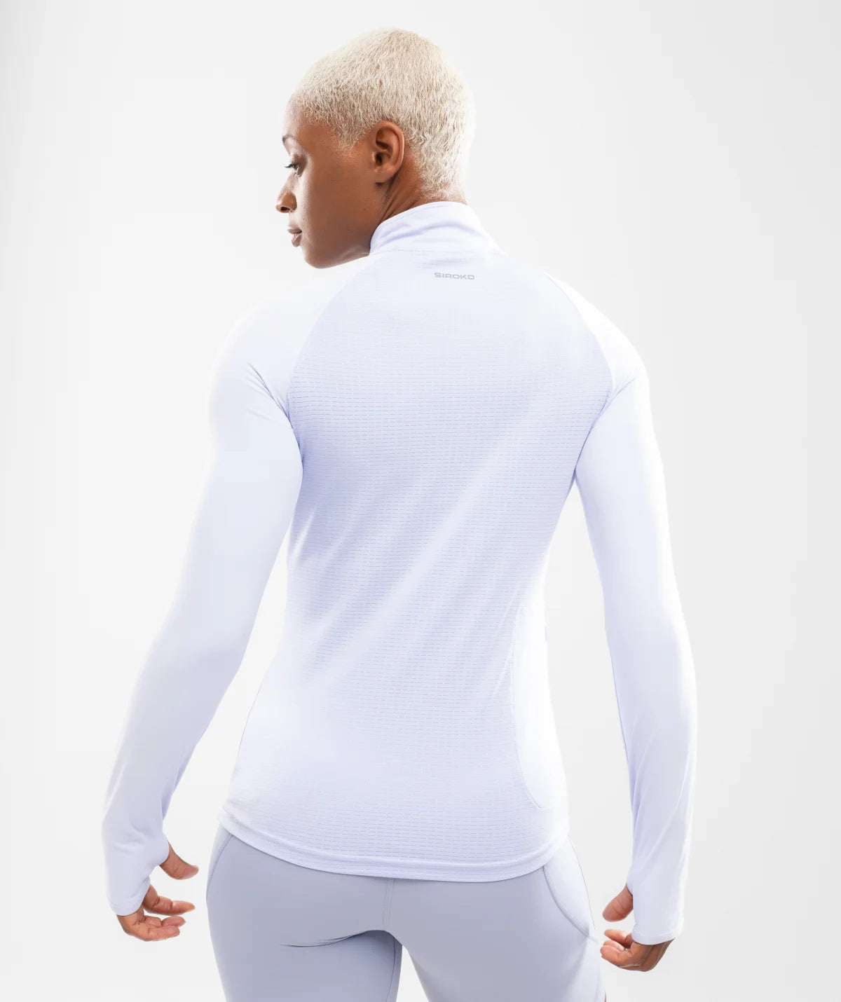 Pull running demi-zip femme Center Lilac