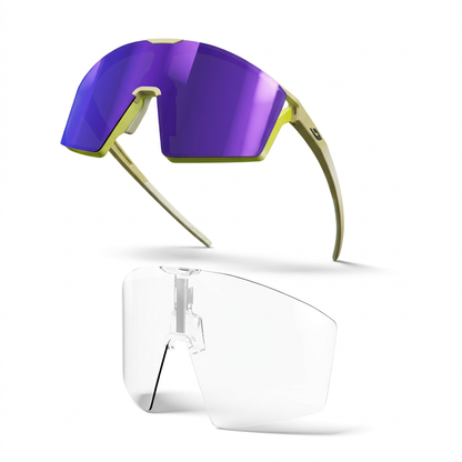 Pack Julbo EDGE Marron clair et Jaune avec écran transparent