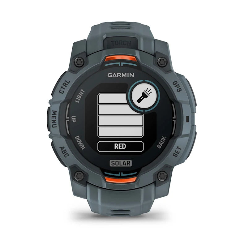 Montre GPS Garmin Instinct 3 Solar - 45 mm Bleu crépuscule avec bracelet bleu crépuscule