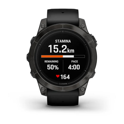 Montre  Garmin Epix Pro Gen 2 Standard Edition | 47 mm Gray avec bracelet noir.
