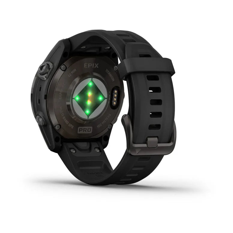 Montre  Garmin Epix Pro Gen 2 Sapphire Titane 42mm  Carbon Gray DLC et bracelet noir