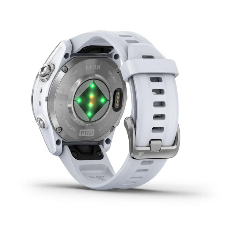 Montre  Garmin epix™ Pro (Gen 2) Standard Edition | 42 mm Silver avec bracelet blanc