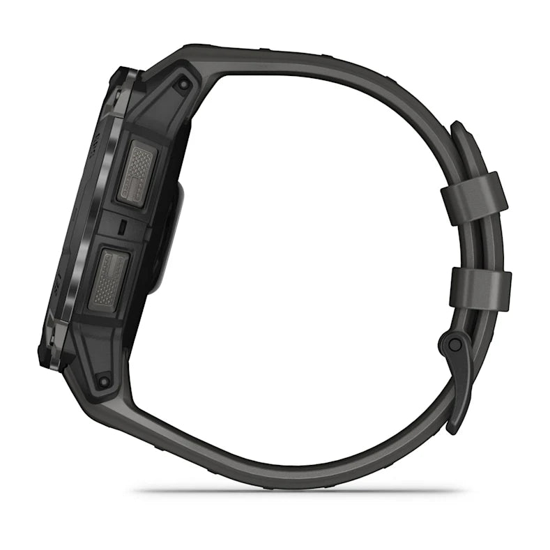Montre GPS Garmin Instinct 3 AMOLED - 50 mm Noir avec Bracelet en Silicone Gris Charcoal