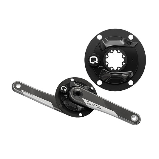 JEU DE MANIVELLES CAPTEUR DE PUISSANCE QUARQ DFOUR 110 BCD DUB 175 mm CARBONE NOIR P/SHIMANO S/CUV.