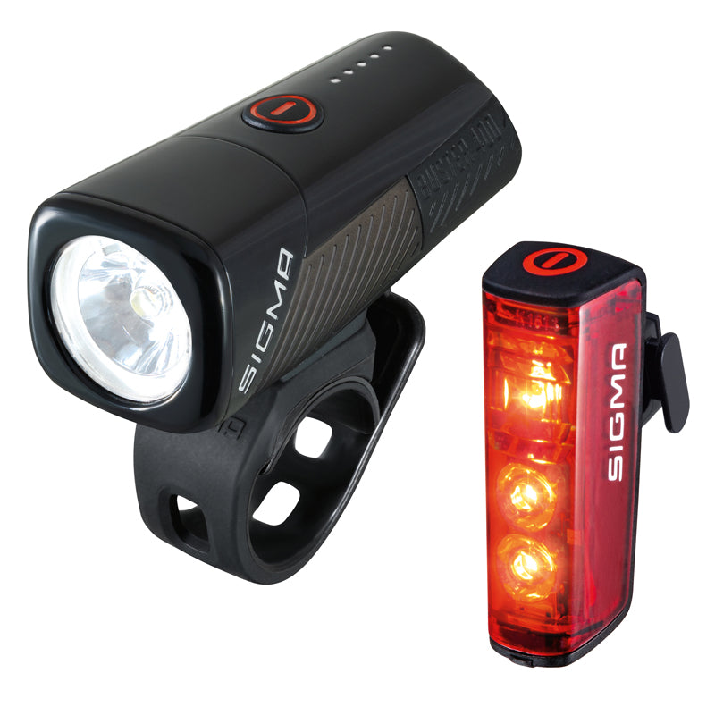 JEU D'ÉCLAIRAGE SIGMA AVANT BUSTER 400 ARRIÈRE BLAZE FLASH LED USB NOIR