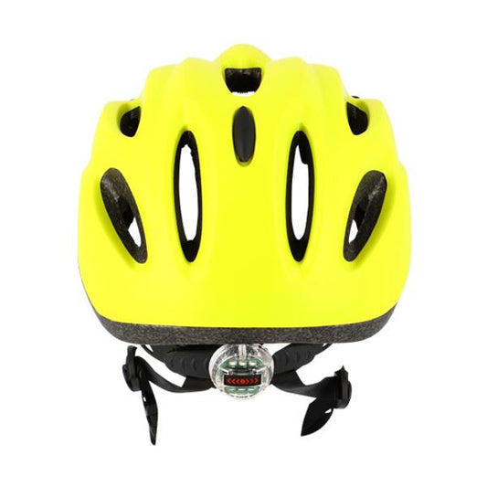 CASQUE ENFANT OPTIMIZ O102 JAUNE MAT AVEC REGLAGE OCCIPITAL 52 / 56 (LED INTEGRE)