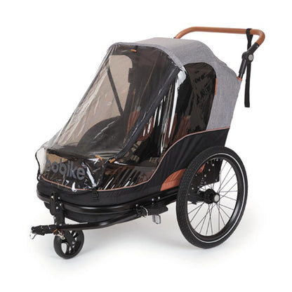 REMORQUE / POUSSETTE ENFANT BOBIKE MOOBE GRIS CHARGE MAXI 44KG
